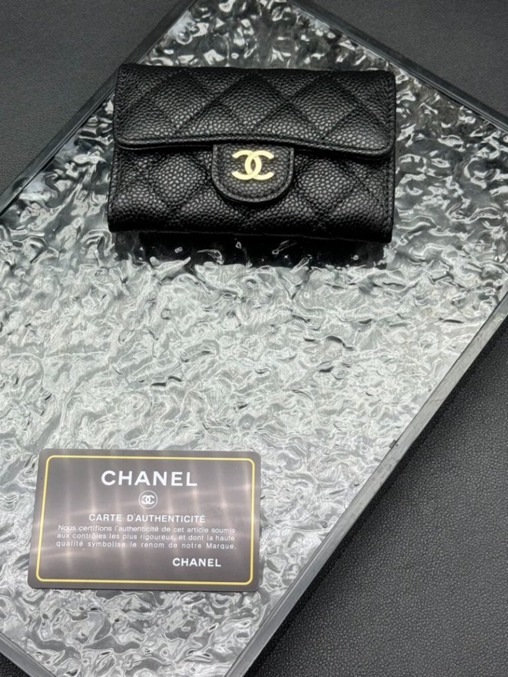 Chanel. Black Classic Quilted Wallet